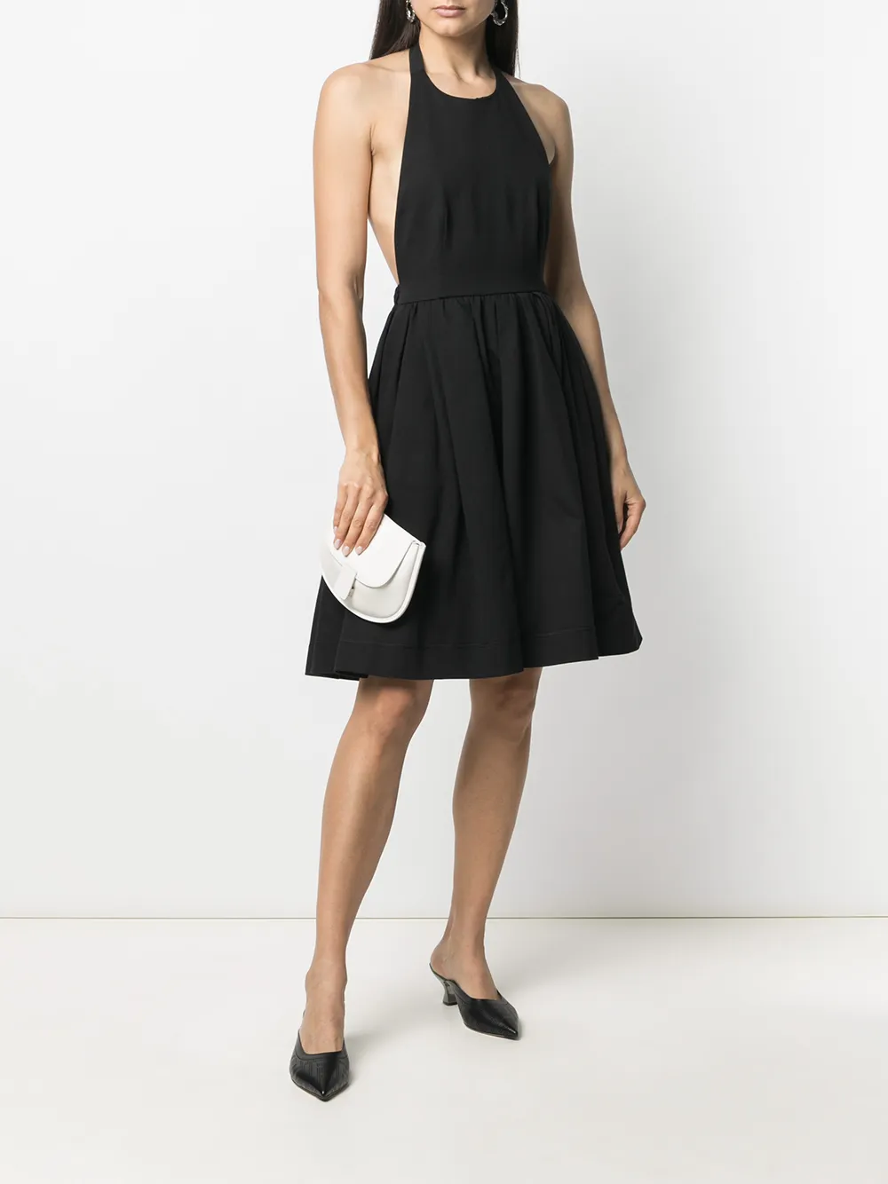 Prada Midi-jurk met halternek - Zwart
