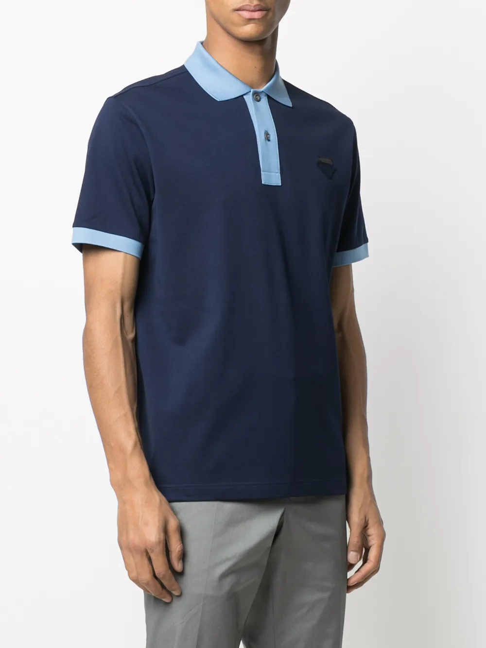 фото Prada рубашка поло с короткими рукавами