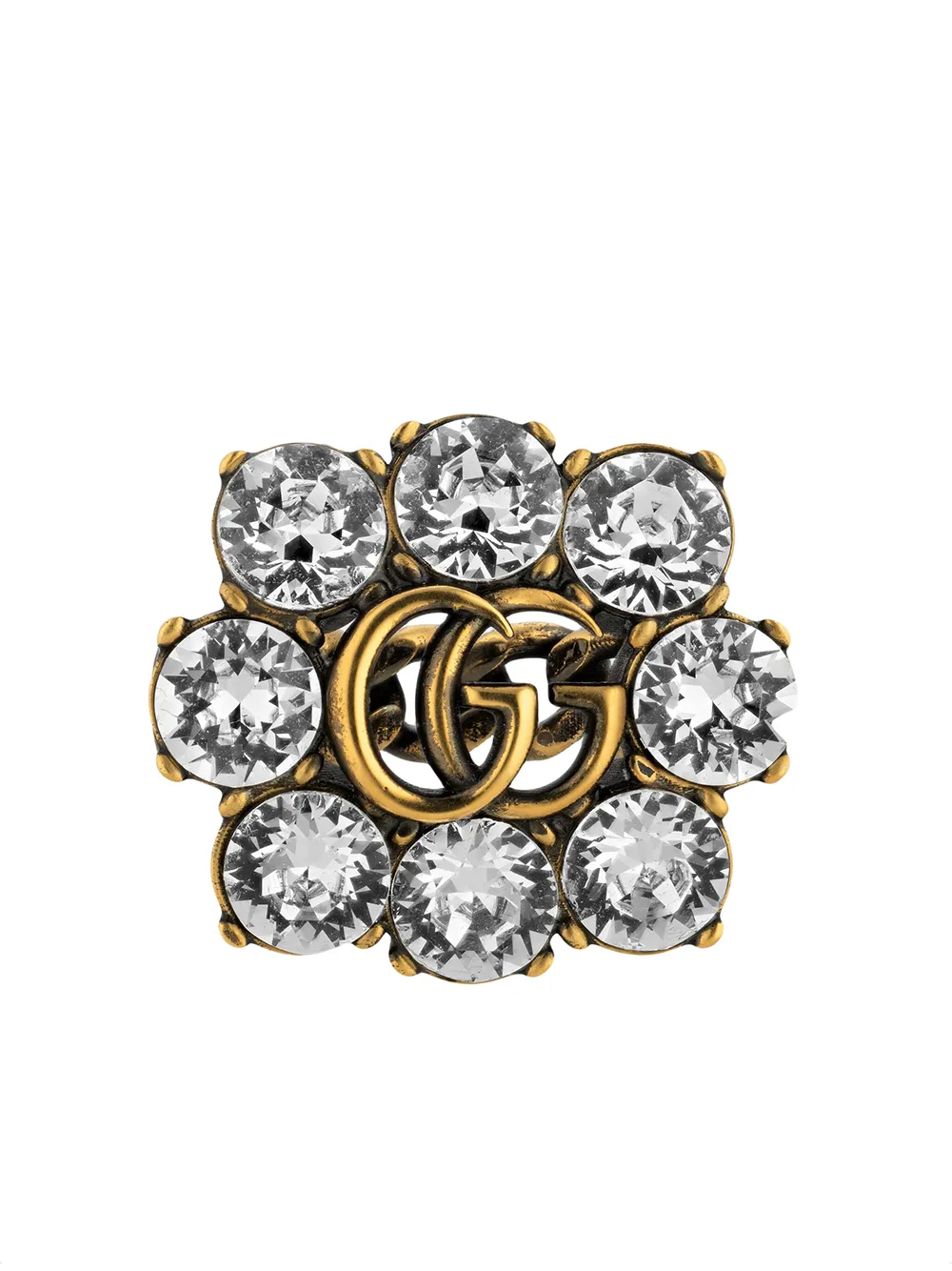 Gucci crystal double hotsell g ring