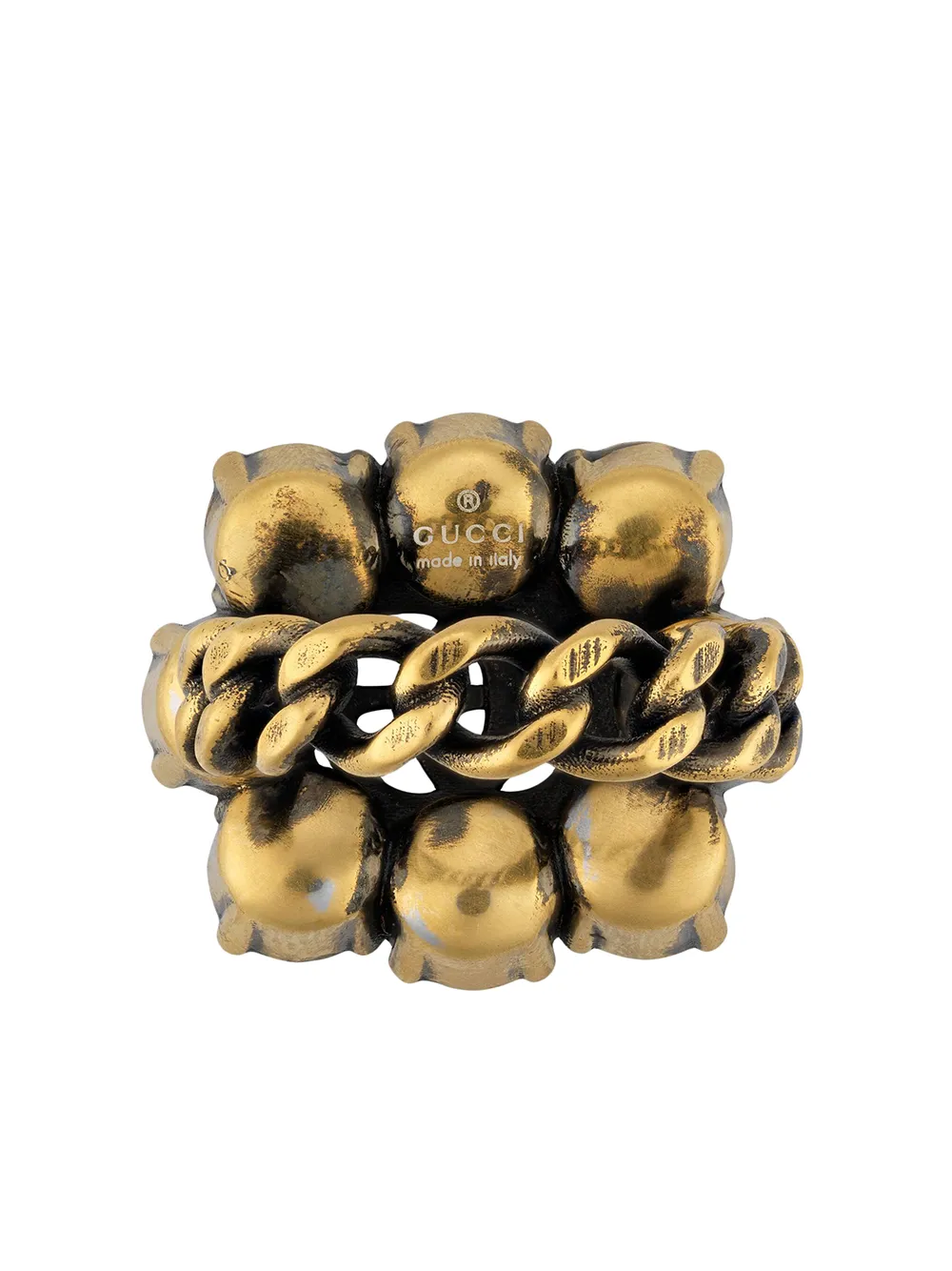 Gucci crystal embellished Double G Ring Farfetch