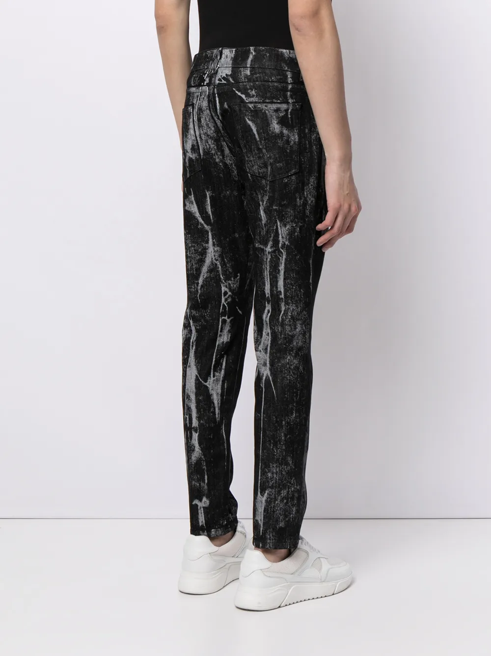 фото Dolce & gabbana джинсы скинни с мраморным принтом