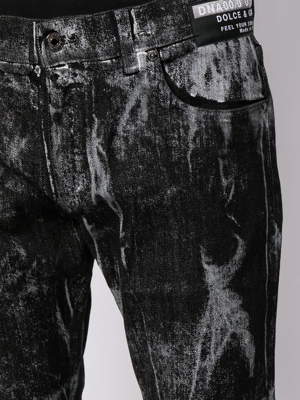фото Dolce & gabbana джинсы скинни с мраморным принтом