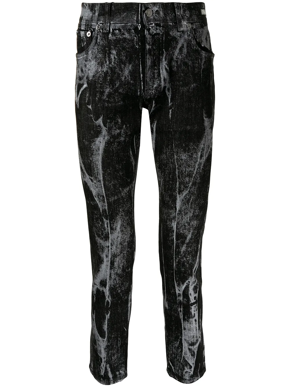 

Dolce & Gabbana skinny jeans con efecto marmoleado - Negro
