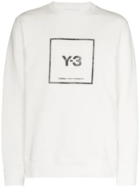 Y-3 سويت شيرت قطن بشعار الماركة عاكس