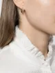 Image 2 of Tory Burch pavé huggie hoop earrings