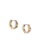 Image 1 of Tory Burch pavé huggie hoop earrings