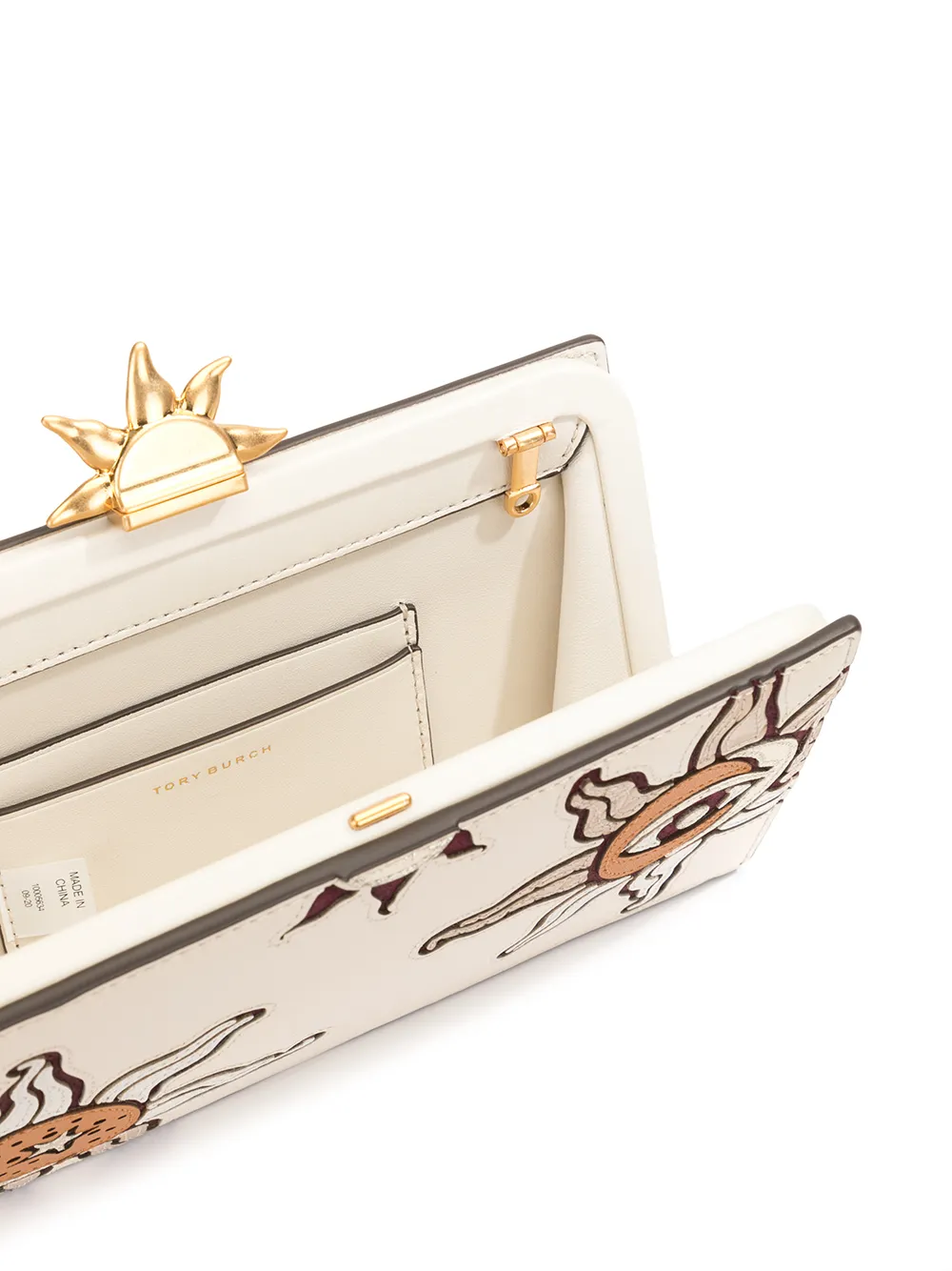 фото Tory burch сумка через плечо frame с аппликацией