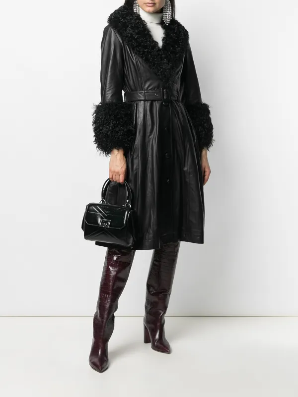 Saks potts foxy leather coat sale