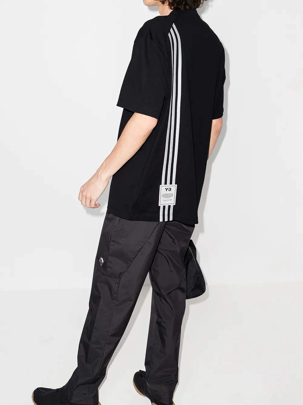 фото Y-3 футболка с круглым вырезом и полосками