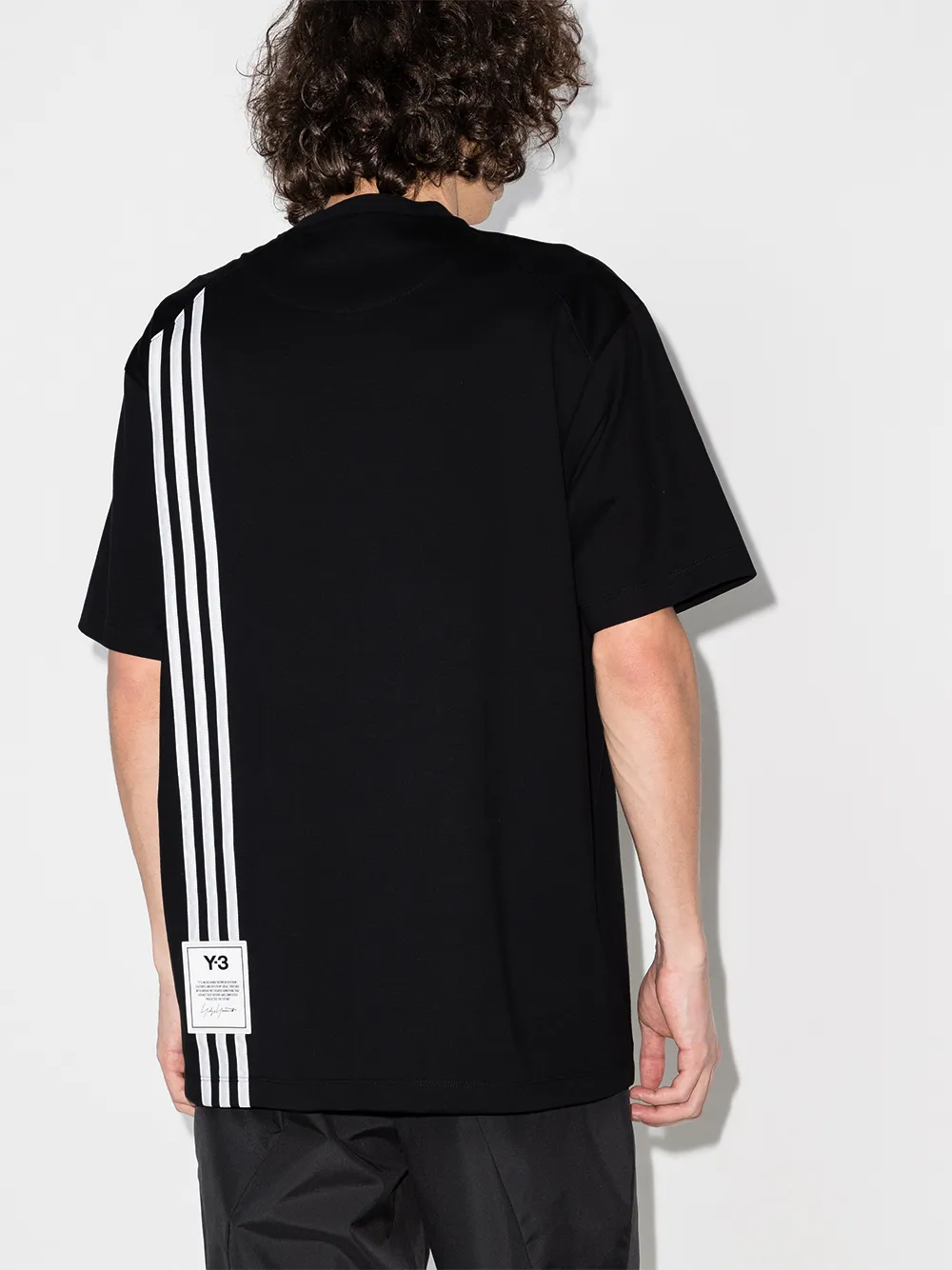 фото Y-3 футболка с круглым вырезом и полосками