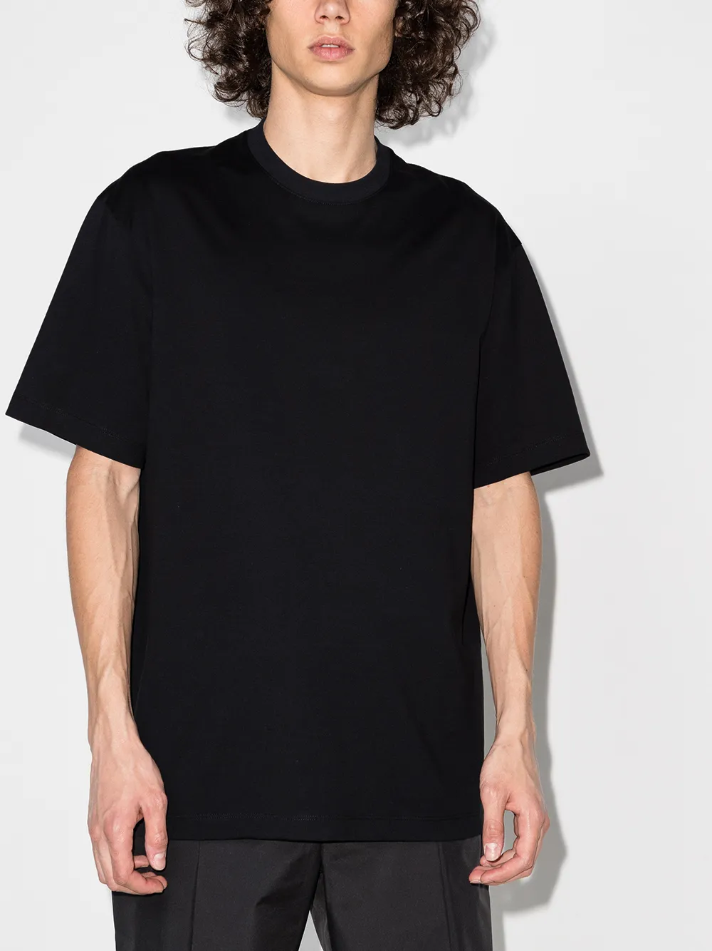 фото Y-3 футболка с круглым вырезом и полосками