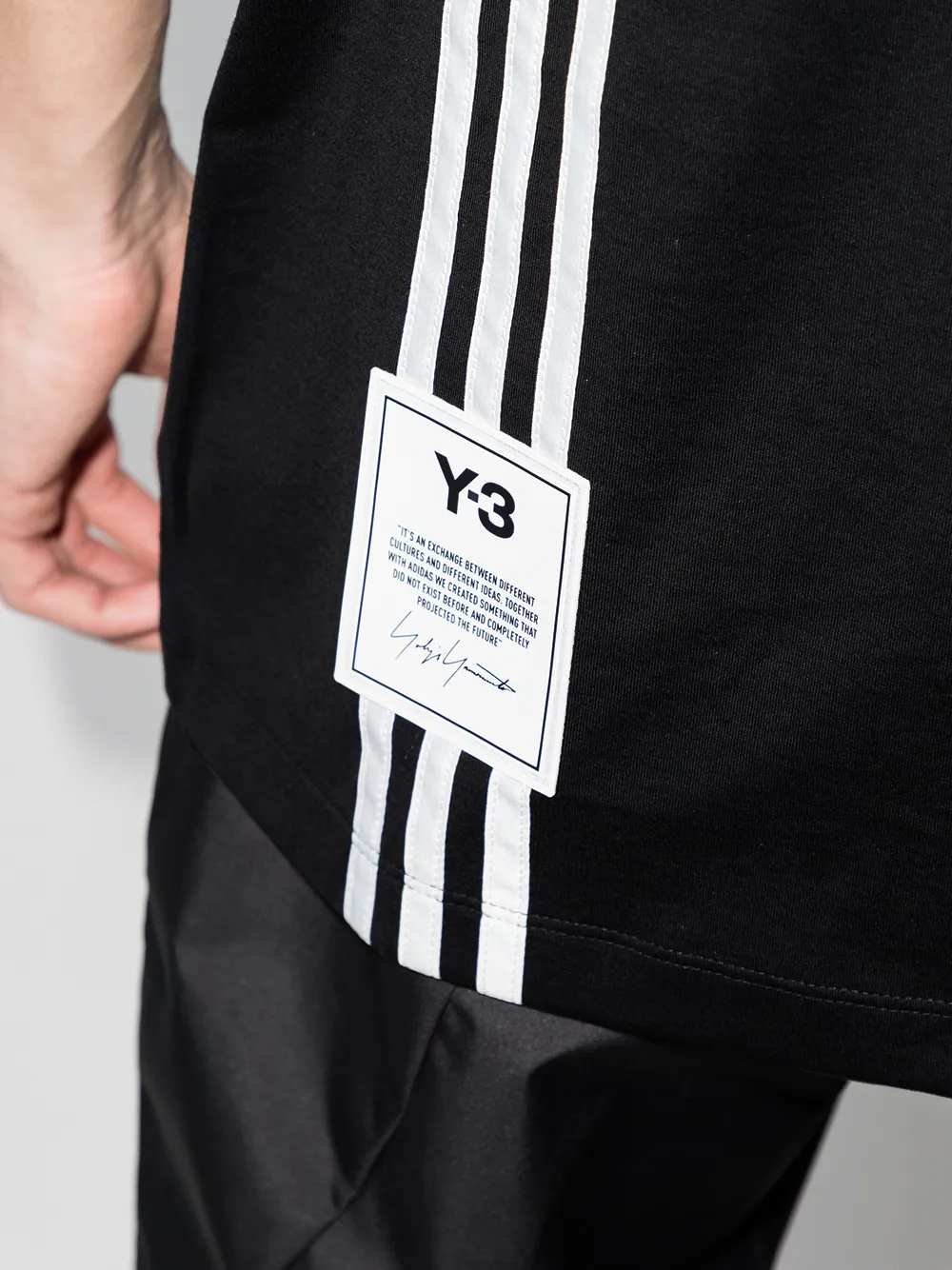 фото Y-3 футболка с круглым вырезом и полосками