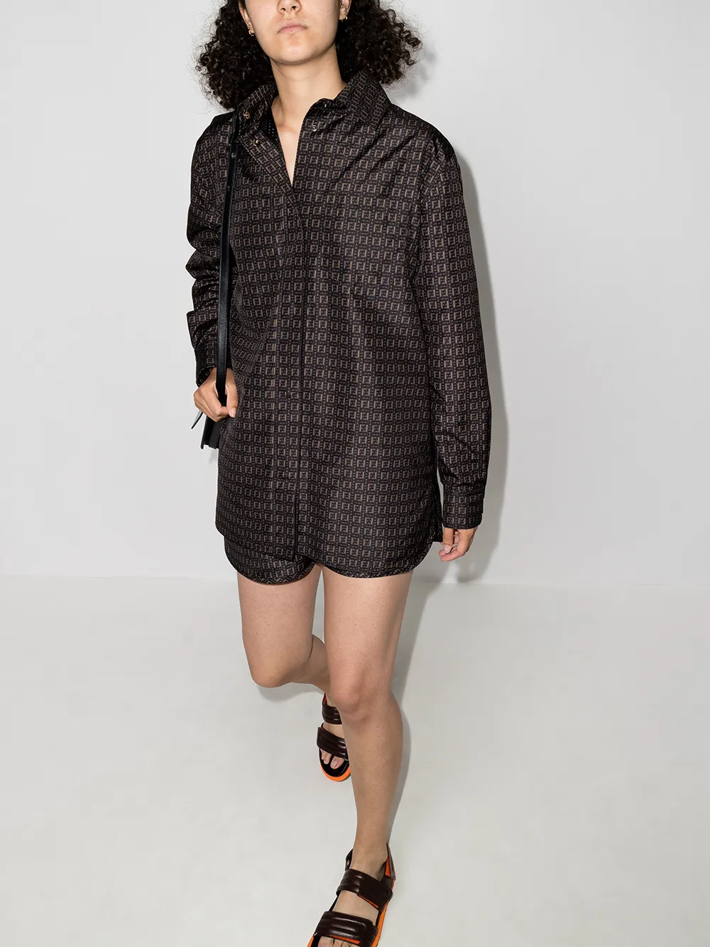 фото Fendi куртка-рубашка ff interlace