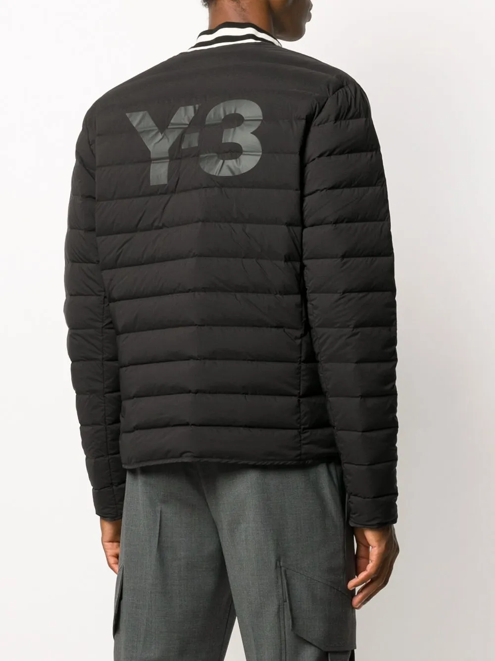 фото Y-3 стеганая куртка на молнии с логотипом