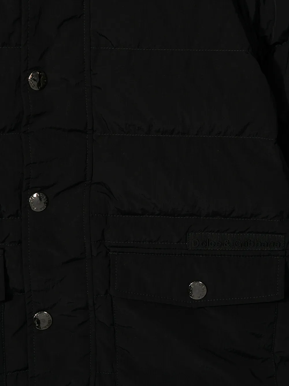 фото Dolce & gabbana kids пуховик с капюшоном