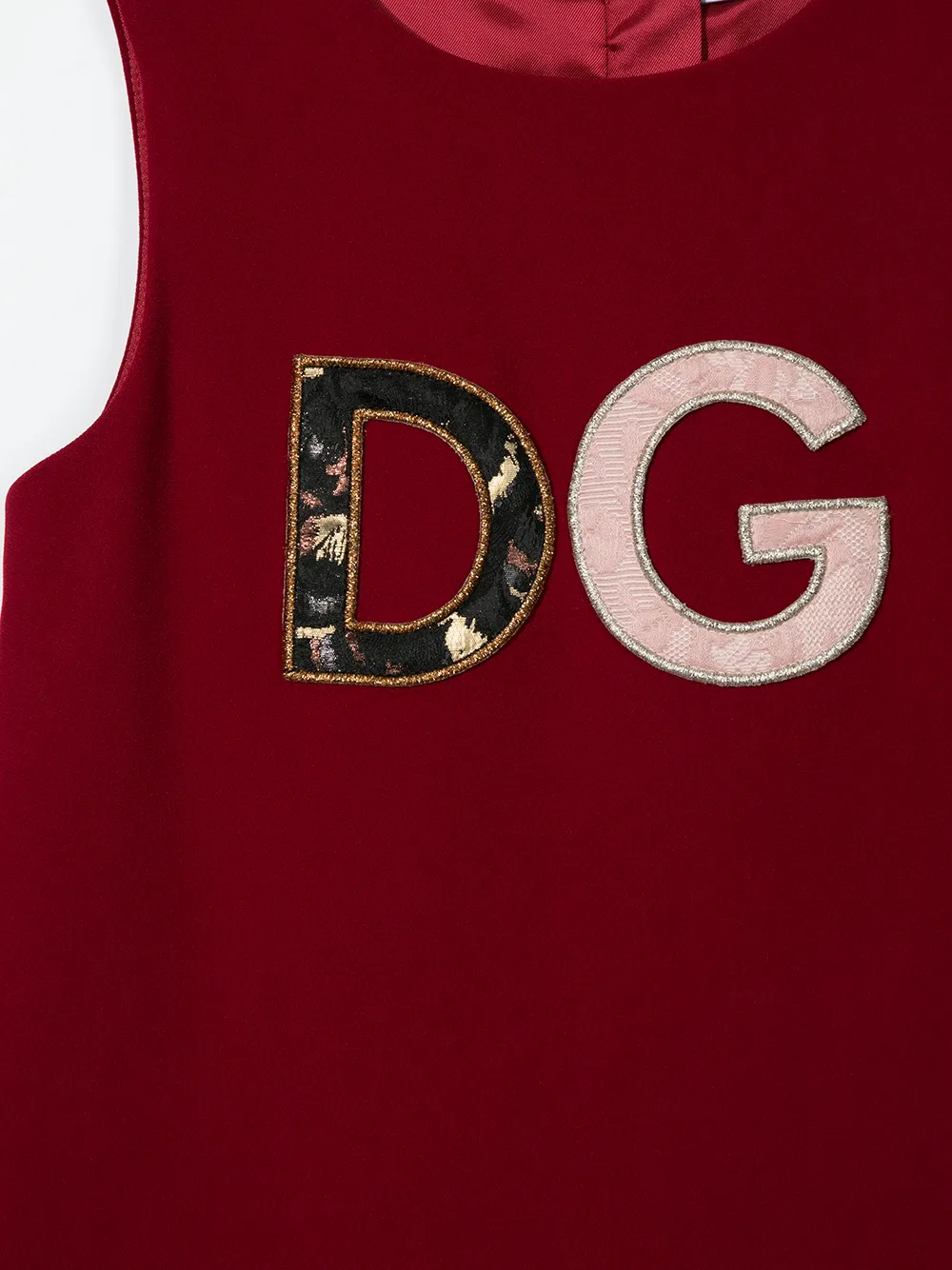 фото Dolce & gabbana kids платье с нашивкой-логотипом