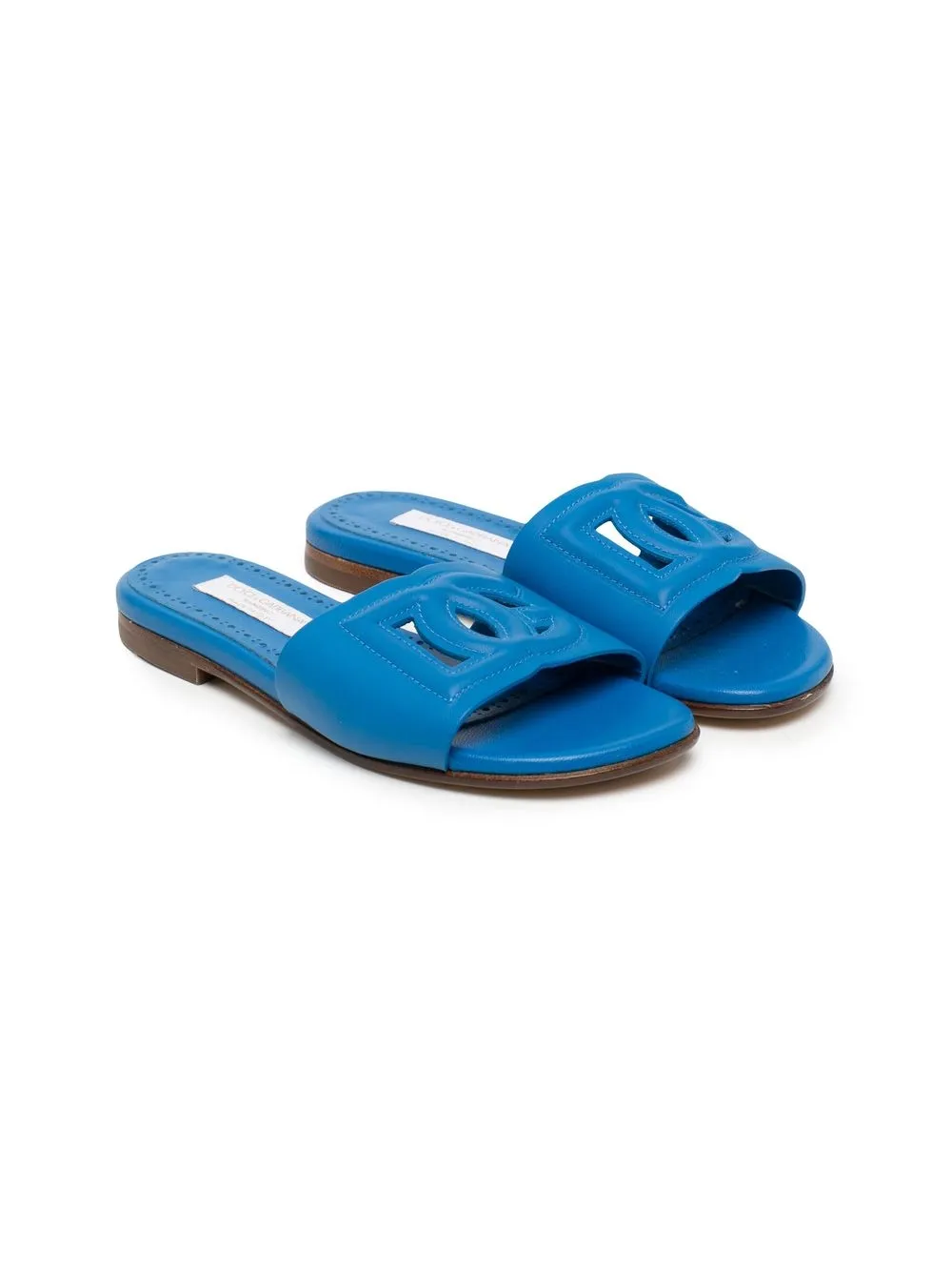 

Dolce & Gabbana Kids sandalias con aberturas - Azul