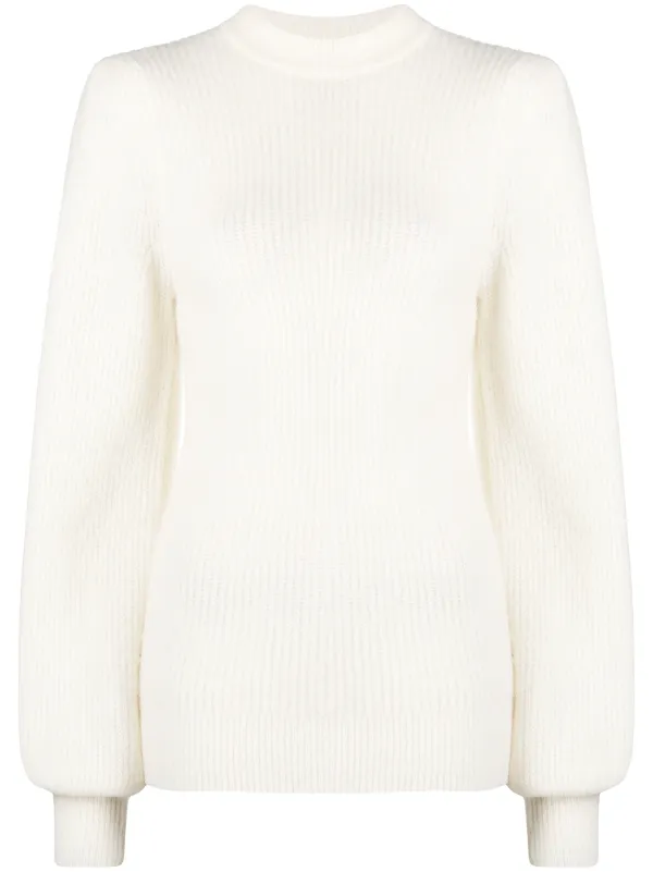 GANNI bishop-sleeved Knitted Jumper 