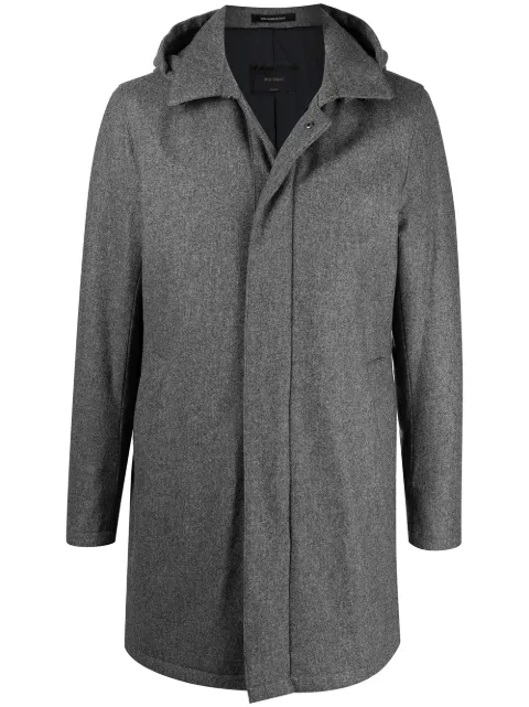 Dell'oglio hooded single breasted coat 