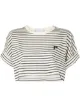 Image 1 of Philosophy Di Lorenzo Serafini cropped stripe t-shirt