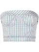 Image 1 of Philosophy Di Lorenzo Serafini bustier checked crop top