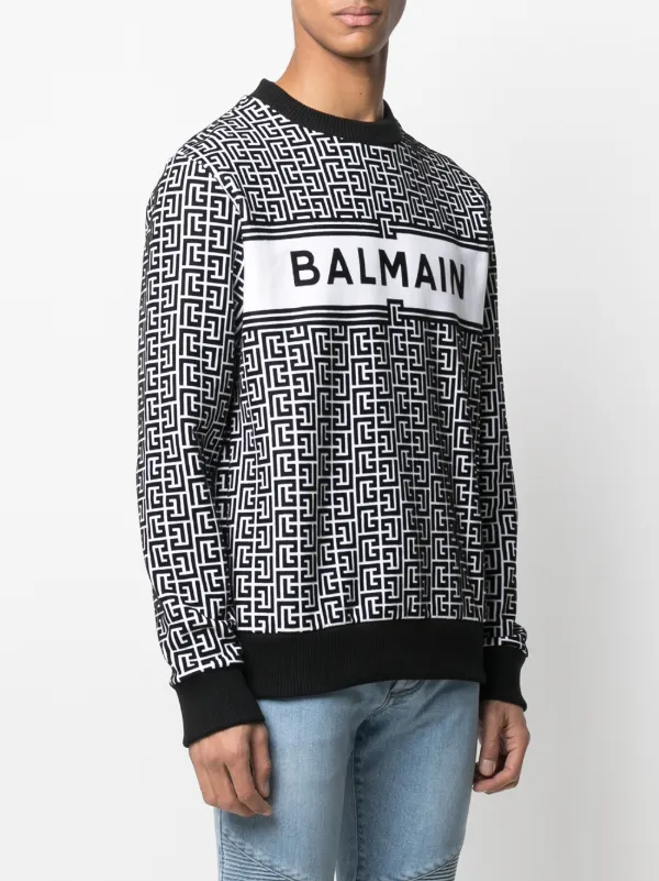 Balmain monogram sweatshirt clearance