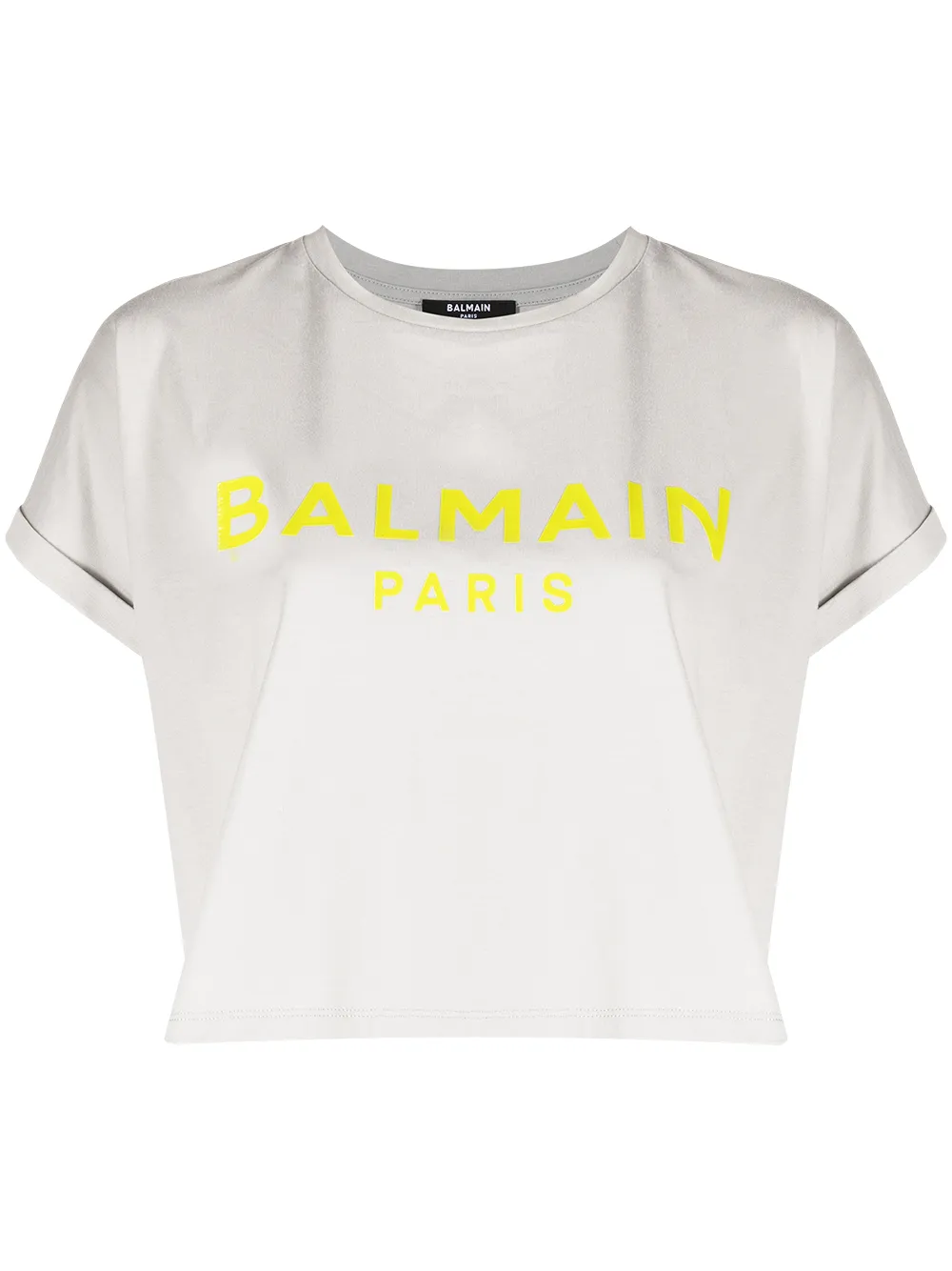 фото Balmain укороченная футболка с логотипом