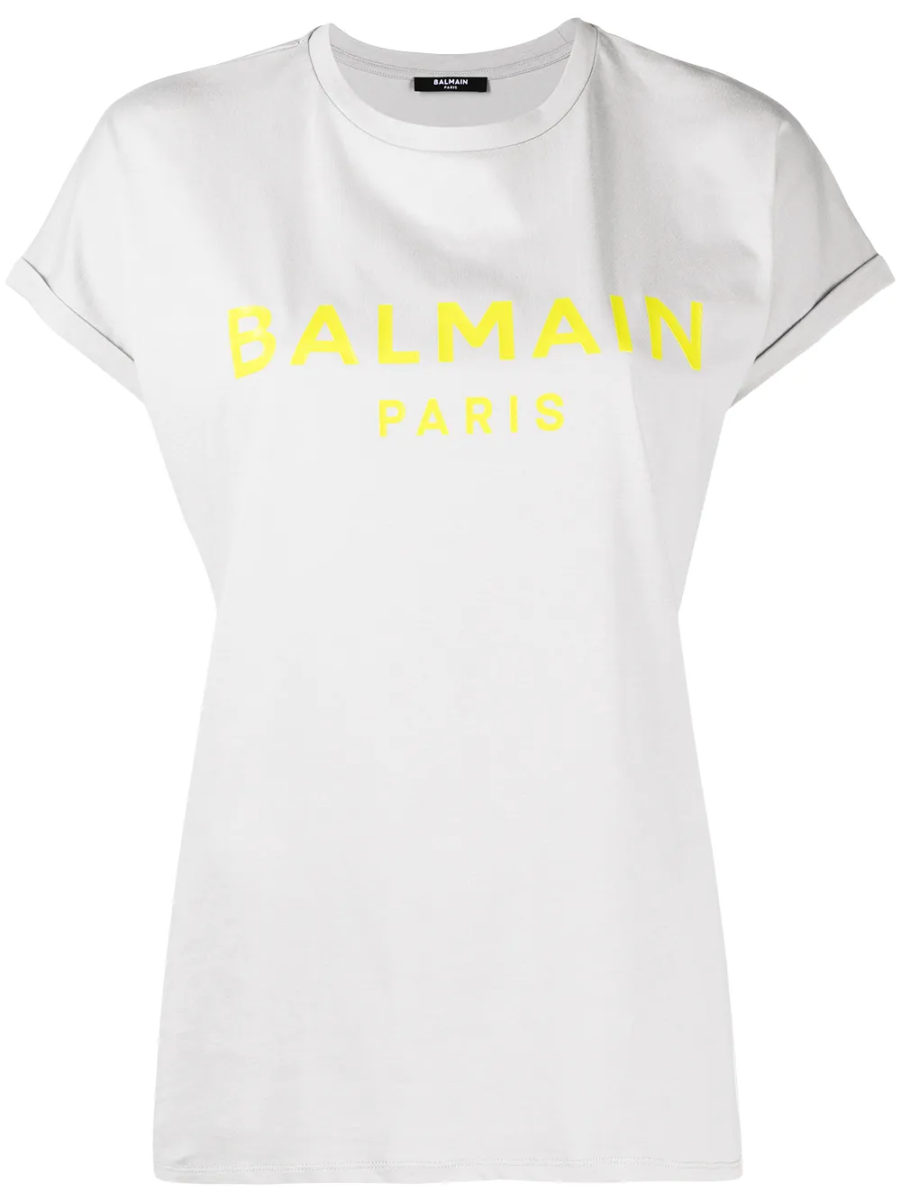 

Balmain playera con logo estampado - Gris