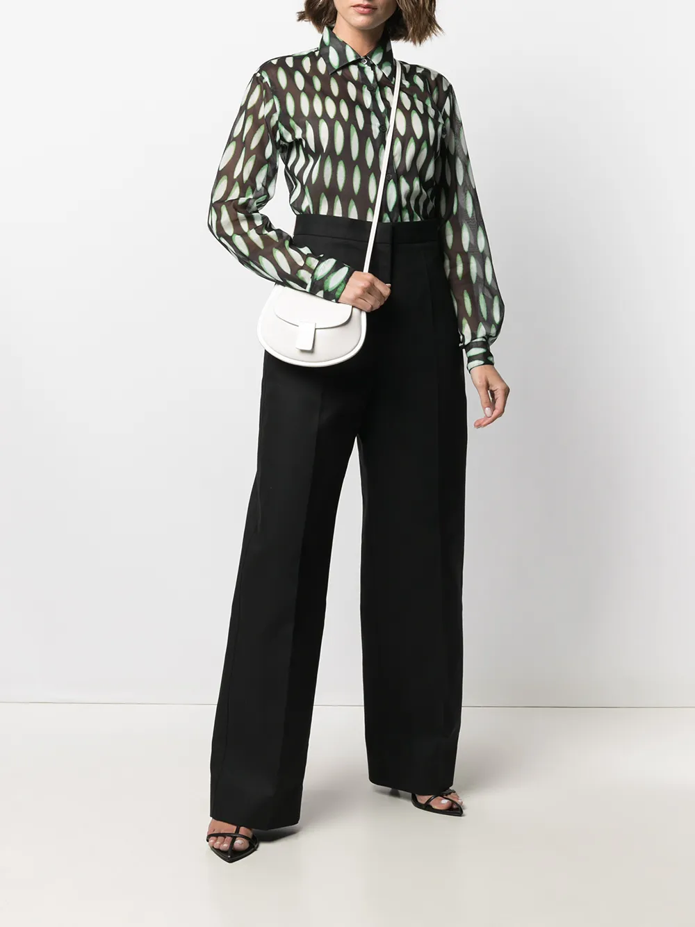 фото Jil sander прямые брюки с завышенной талией