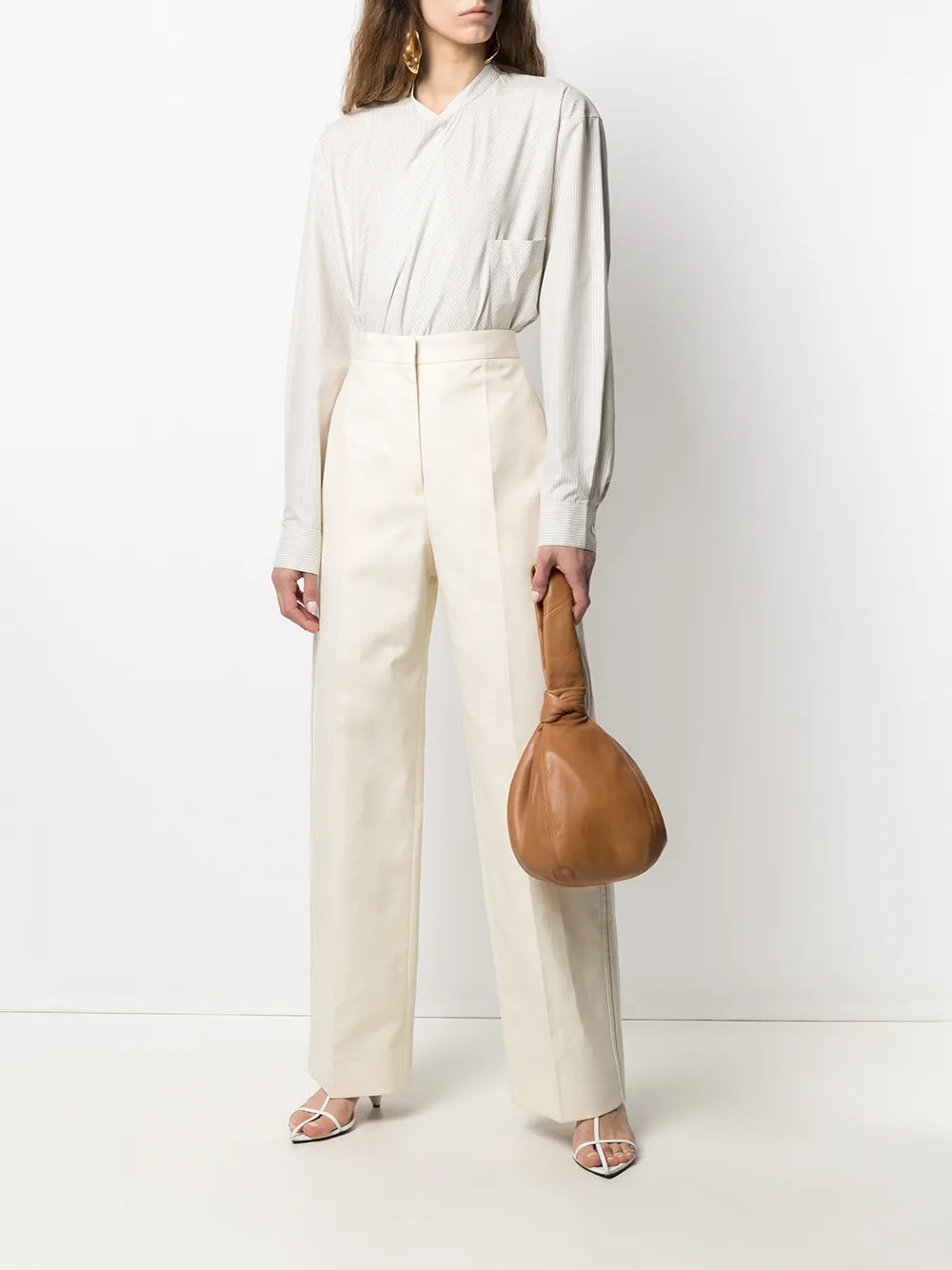 фото Jil sander широкие брюки с завышенной талией