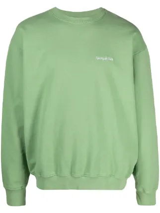 green embroidered sweatshirt