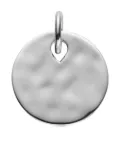 Monica Vinader Ziggy round pendant charm - Silver