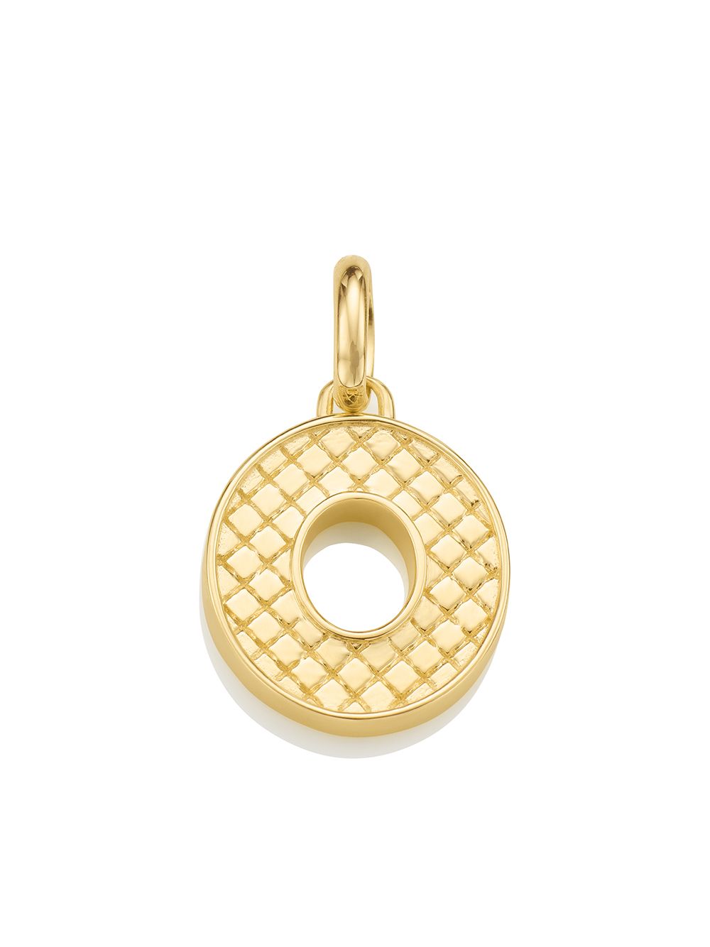 Monica Vinader O Pendant Charm In Gold