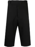 Prada logo patch cropped trousers - Black