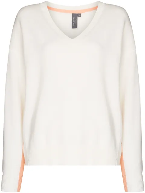 Sweaty Betty كنزة برقبة V وشريط جانبي