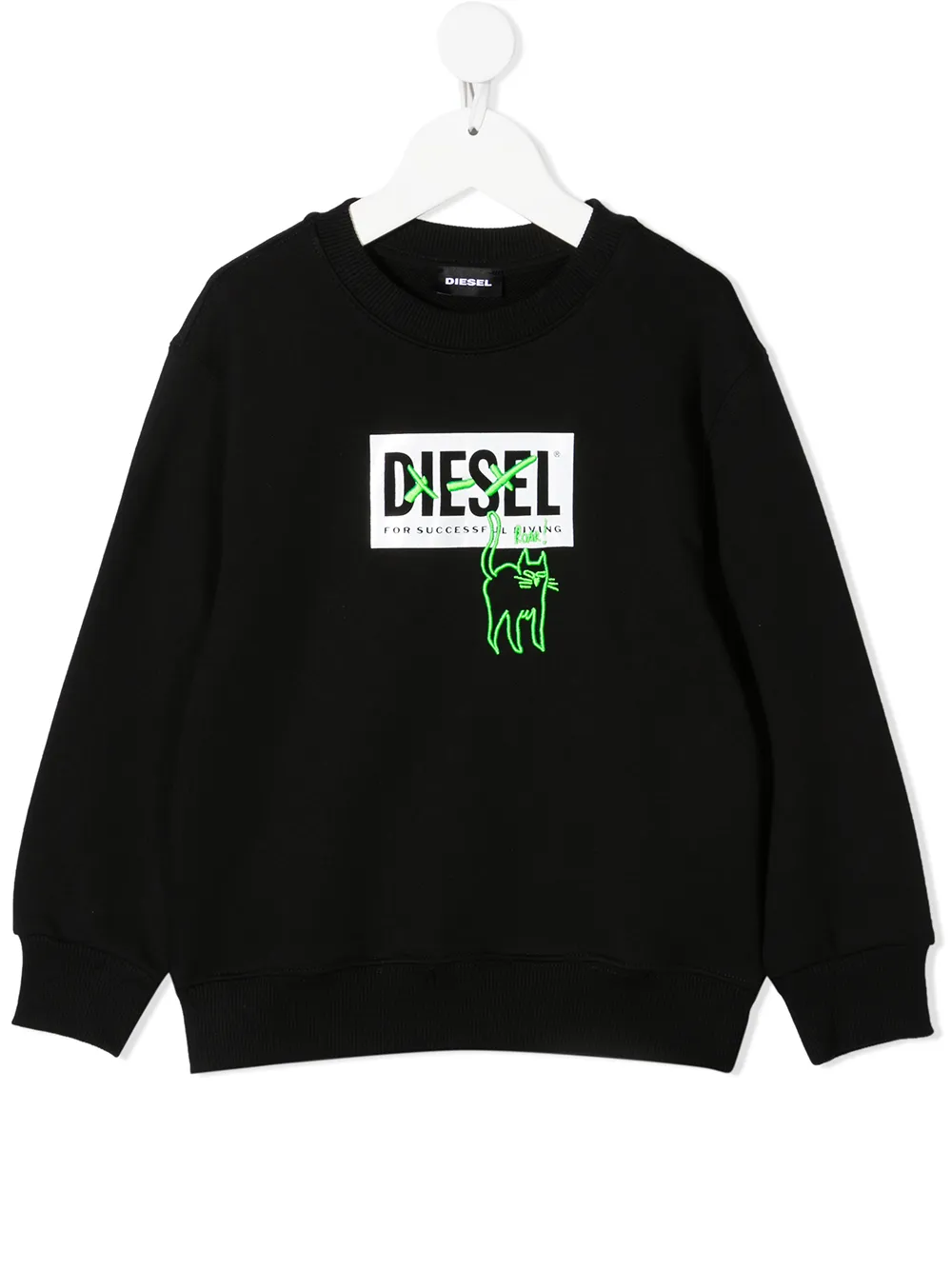 фото Diesel kids толстовка с круглым вырезом и логотипом