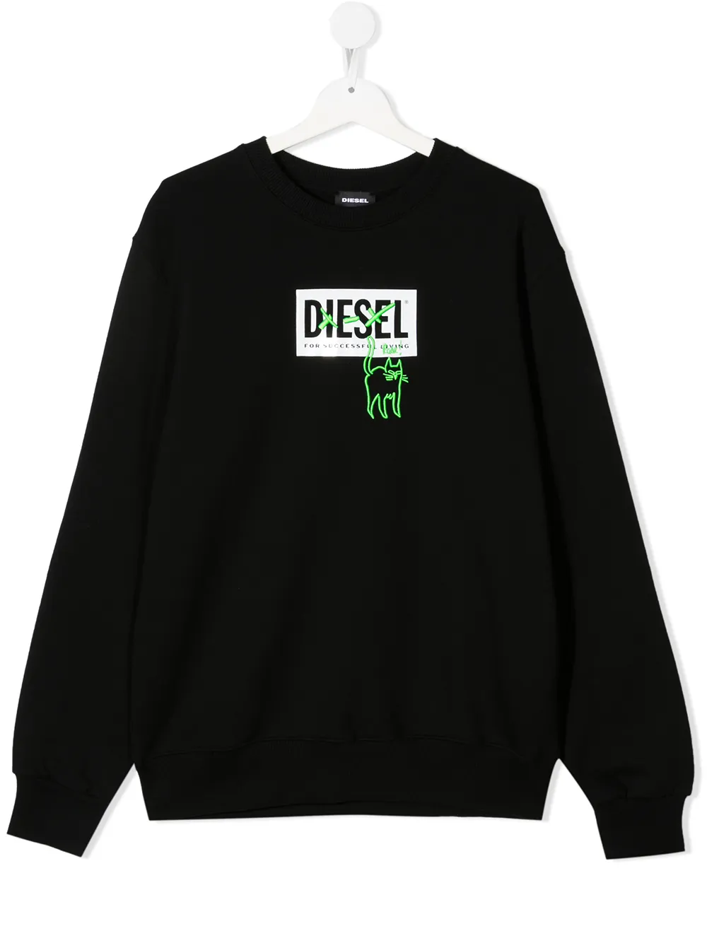 фото Diesel kids толстовка с круглым вырезом и логотипом