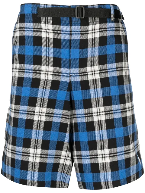 COUNTY OF MILAN check-pattern belted shorts