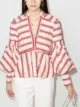 Image 2 of Rosie Assoulin stripe-pattern V-neck blouse
