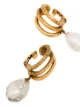 Chloé crystal embellished triple-hoop clip-on earrings