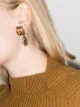Image 2 of Chloé crystal embellished triple-hoop clip-on earrings