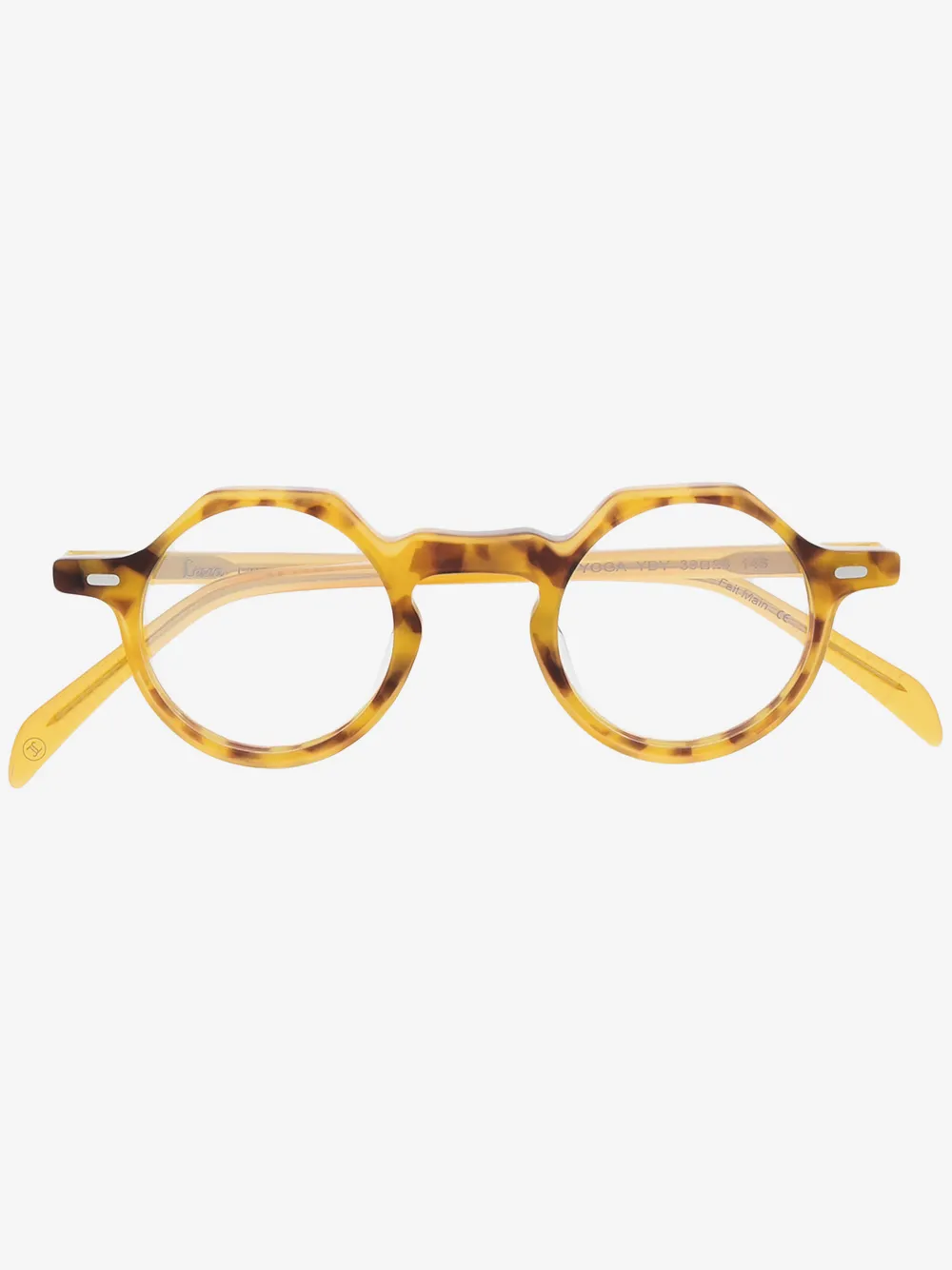Lesca Yoga round frame glasses | Yellow | Image 1