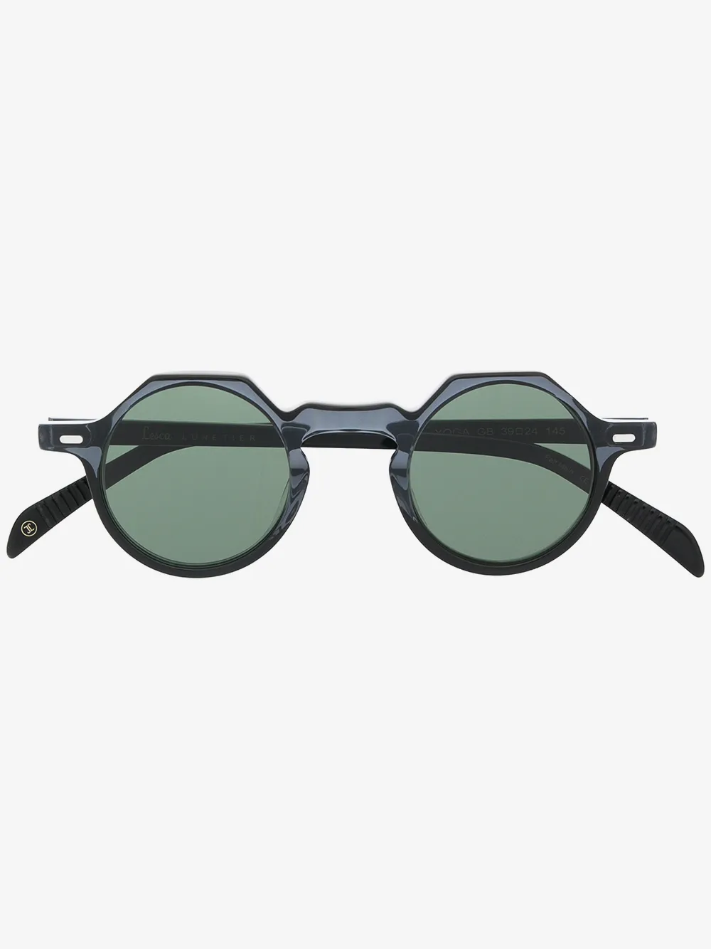 Lesca Yoga round frame sunglasses | Black | Image 1