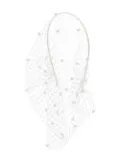 Jennifer Behr Violette pearl-embellished veil headband - Neutrals