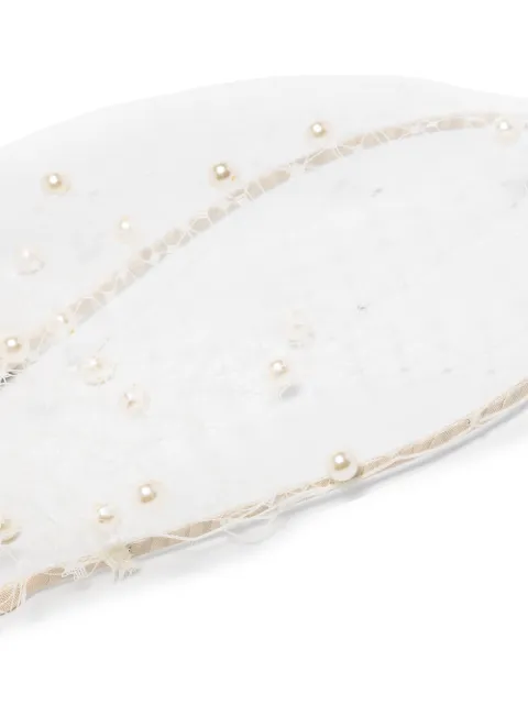 Jennifer Behr Violette pearl-embellished veil headband 53BA2 - 1