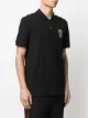 Alexander McQueen skull patch cotton polo shirt