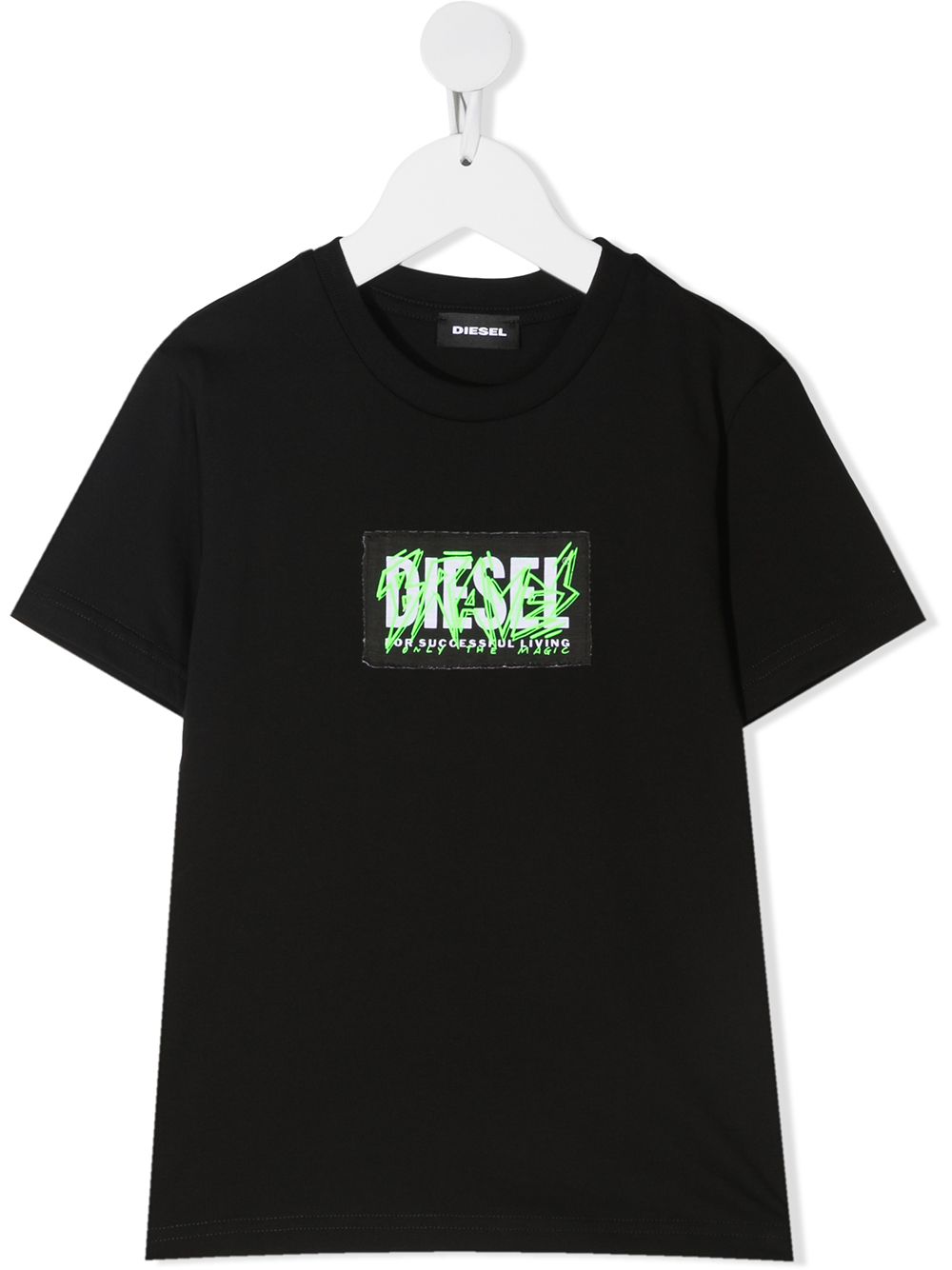 Diesel Kids футболка с нашивкой-логотипом Черный J0011200YI9 16171825