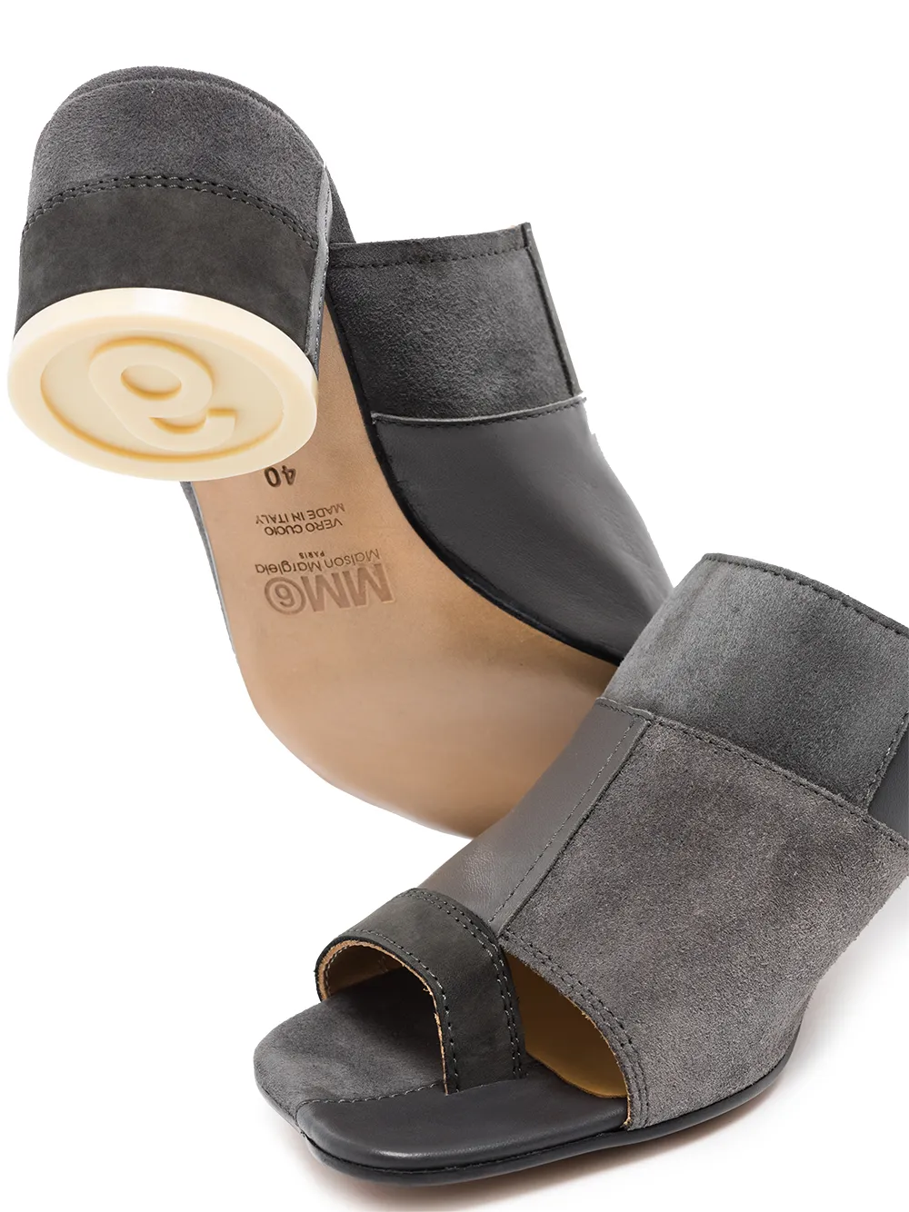 фото Mm6 maison margiela босоножки в технике пэчворк