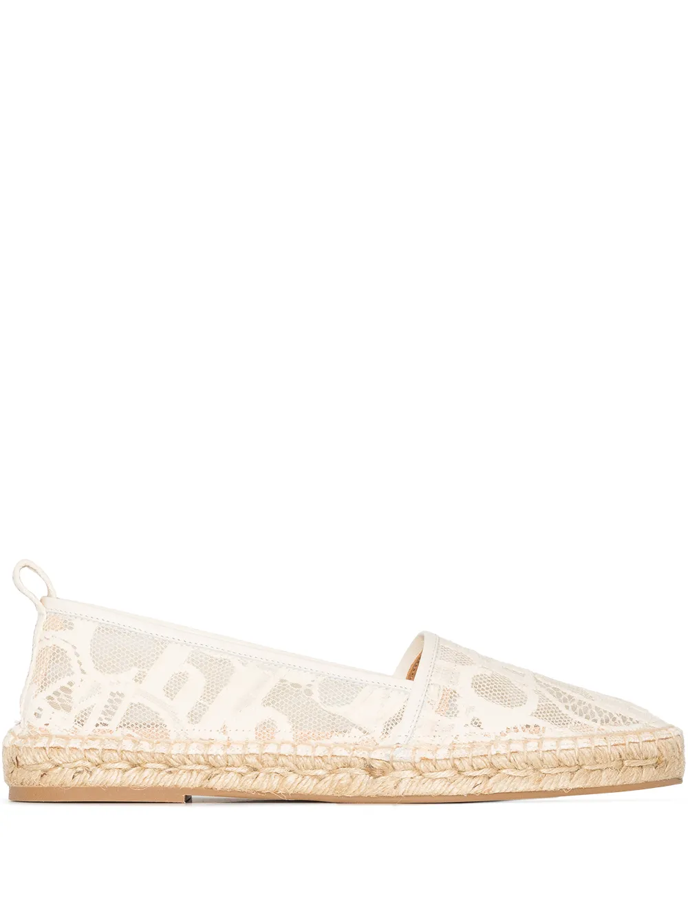 Image 1 of Chloé Woody lace-logo espadrilles