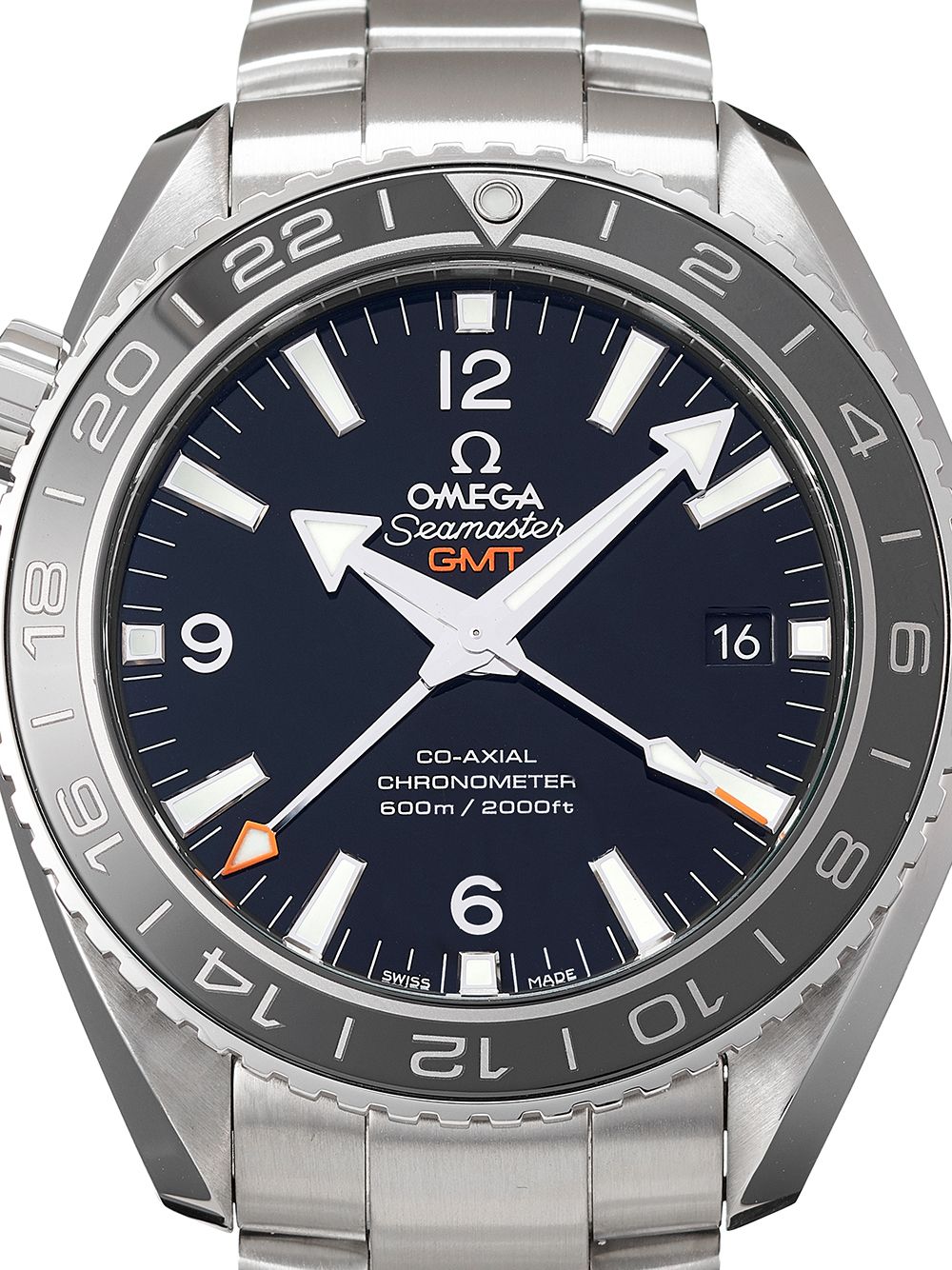 фото Omega наручные часы seamaster planet ocean co-axial gmt pre-owned 43.5 мм 2009-го года